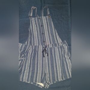 No Boundaries Blue and White Striped Garment